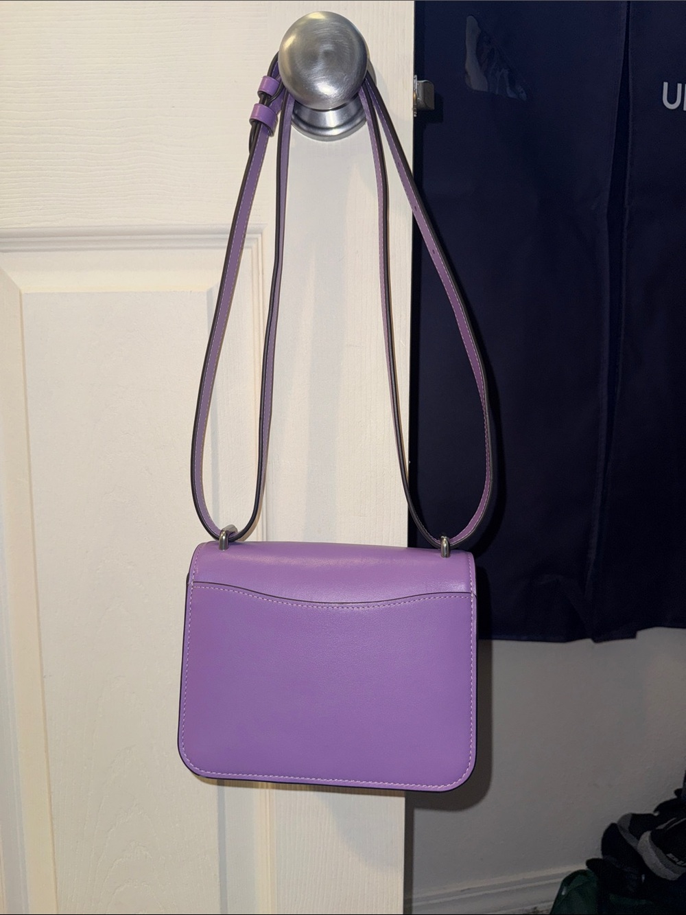 COACH Purple Leather Crossbody with Polished Hardware - Picture 5 of 6